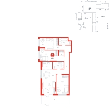 3-комнатная, 100.7 м²